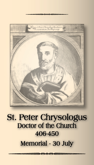 St. Peter Chrysologus Prayer Card